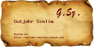 Gutjahr Szelim névjegykártya